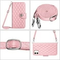 thumbnail image 6 of Charm Style for iPhone 11 Case RFID Blocking Wallet Card Holder Leather PU Flip Cover Folio Lanyard Crossbody Strap Women Girl Magnetic Clasp Kickstand For iPhone 11 , Pink, 6 of 8
