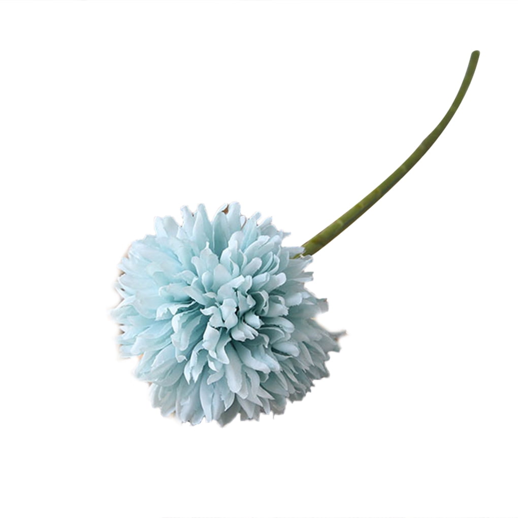 teal fake flowers