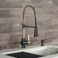 thumbnail image 3 of Kraus Britt Single Handle Commercial Kitchen Faucet with Dual Function Sprayhead In Brushed Gold/Matte Black, 3 of 12