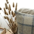 thumbnail image 2 of UGASA Square Checkers Decorative Throw Pillow Case Cotton Linen Cushion Covers Shell with Hidden Zipper, 18 x 18 Inches, 2 Pc, Natural + Little Boy Blue, 2 of 7