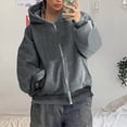 thumbnail image 2 of TOWED22 Mens Zip Up Hoodie Fleece Zipper Hooded Jacket Sweatshirt Lightweight with Pockets Long Sleeve Solid Color Drawstring Hoodies,Dark Gray,M, 2 of 9