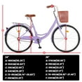 thumbnail image 5 of Litake Women's Beach Cruiser Bike - 24" & 26" Step-Through 1-Speed w/Basket & Adjustable Seat | Comfort Commuter Bicycle, 5 of 7
