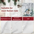 thumbnail image 7 of Winter Snowman Valances for Windows, 54 x 18in, Christmas Tree Snowflakes Xmas Rod Pocket Kitchen Valance Curtain Light Filtering Window Treatments for Living Room Bedroom, 1 Panel, 7 of 7