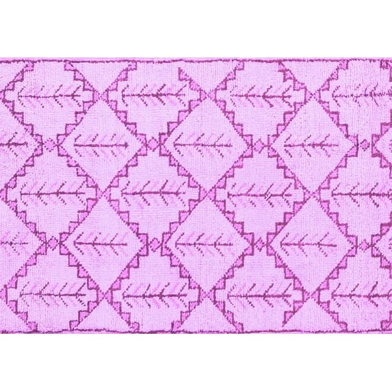 Ahgly Company Indoor Rectangle Solid Purple Modern Area Rugs, 7' x 10'