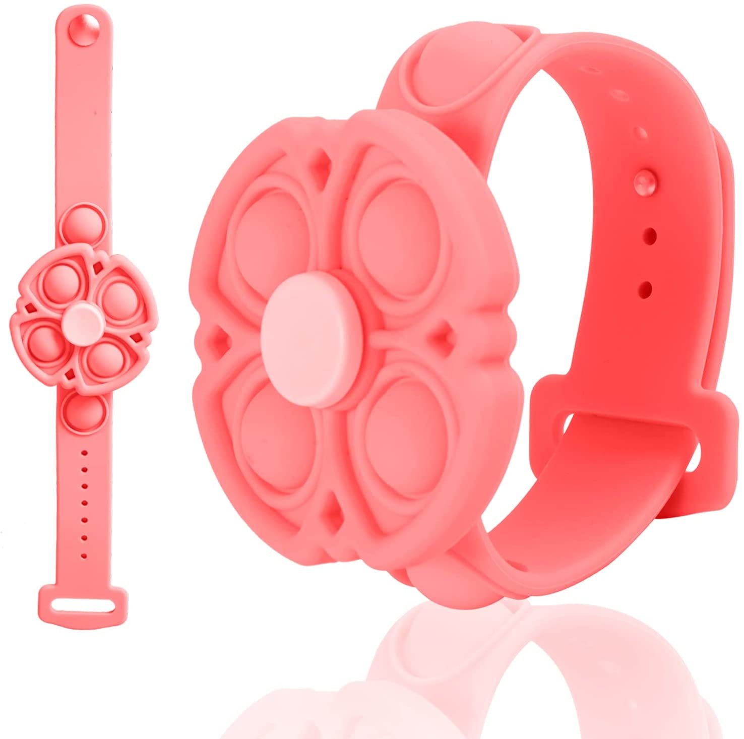 DE Push Bubble Fidget Bracelet Simple Dimple Portable Sensory Toy Stress Relief 