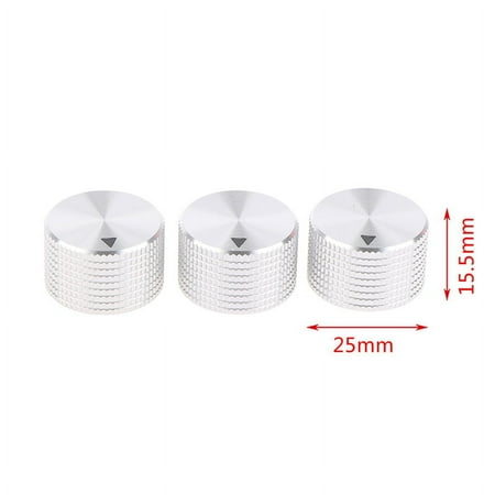 Silver Aluminum Volume Knob Cap Hole 6MM 25MM * 15MM Potentiometer Knob CapA WA