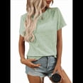 thumbnail image 2 of Blusa Informal de Corta con Cuello Redondo, Ojales Bordados y Aberturas para Mujer, Color Verde , Talla L, 2 of 9