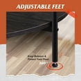 thumbnail image 5 of GALAXHERO Round Small Coffee Table 32.6" Side End Table with Open Storage Shelf 2-Tier Industrial Circle Wood Center Table for Living Room Bedroom Charcoal Black, 5 of 6