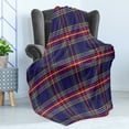 thumbnail image 4 of Plaid Soft Flannel Fleece Throw Blanket, Old Fashioned Scottish Tartan Country Style Geometric Look Abstract Arrangement, Cozy Plush for Indoor and Outdoor Use, 50" x 60", Multicolor, by Ambesonne, 4 of 5