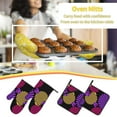 thumbnail image 6 of ZICANCN Oven Mitts and Pot Holders Sets,Day Of The Dead Skull Candy Baking Sets Kitchen Heat Resistant 4 Pieces, 6 of 8