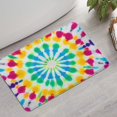 thumbnail image 2 of Colorful Rainbow Tie Dye Spiral Pattern Bathroom Rugs Mat,Non Slip Microfiber Bathroom Rug,Rubber Backing,Soft Bathroom Mats for Bathroom Floor,Tub and Shower,17x27in(43x68cm), 2 of 5