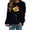Z2 Black, variant on Womens Casual Crewneck Pullover Daisy Graphic Print Sweatshirt Long Sleeve Relaxed Fit Activewear Soft Lightweight French Terry Hoodie