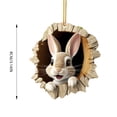 thumbnail image 3 of TIELUTT Easter Bunny Tree Hole Acrylic Birds on A Wire Stained Glass Hanging Panel Computer Lights for Desktop Festive Car Decorations Interior Cute Hot for Chandelier Easter Trees to Decorate, 3 of 5