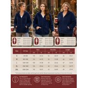 Cuteduck Womens Sherpa Jacket Fuzzy Fleece Zip Up Winter Hoodies Coat, S-2XL