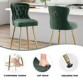 thumbnail image 5 of STARY Bar Stools Set of 2, Velvet Counter Height Stools with Metal Legs for Kitchen, Dining Rooms, Pubs (Green, 26"), 5 of 8