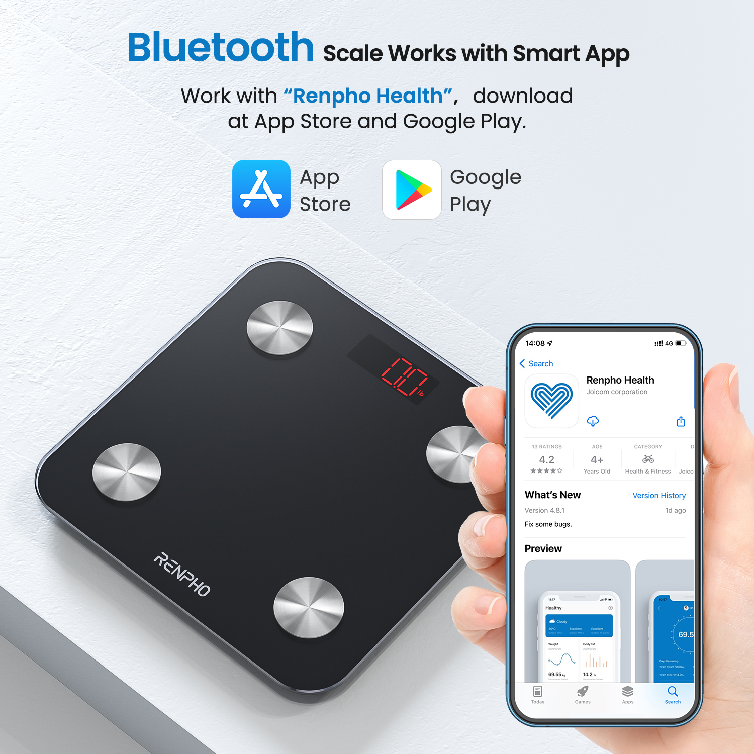 RENPHO Smart Bluetooth Body Weight Scale photo 4