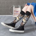 thumbnail image 5 of Rateoe Oil Painting Tribal Wolf Pattern Women’s Knee High Crew Socks,Trouser Socks Comfortable, Breathable, Moisture-Wicking and Soft, 5 of 6
