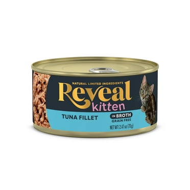 Reveal Pet Food Wet Kitten Food, Tuna Fillet in Broth, 2.47oz Cans