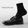 thumbnail image 4 of HSS-Calcetines de algodón para hombre, calcetín negro, negocios, transpirables, talla grande (6,5-14), para verano, 4 of 5