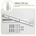 thumbnail image 3 of OULII French Cleat Picture Hangers Z Shaped Wall Hangers Silver Iron For Bathroom Mirror, 3 of 8