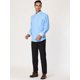 thumbnail image 4 of Lars Amadeus Camisas de vestir en contraste para hombre Camisa de negocios de algodón ajustada con botones Azul XL Unique Bargains Camisas, 4 of 6