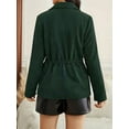 thumbnail image 5 of Female Fashion Corduroy Shackets Down Jackets Tops Fall Trendy Long Sleeve Shirts Green L, 5 of 8