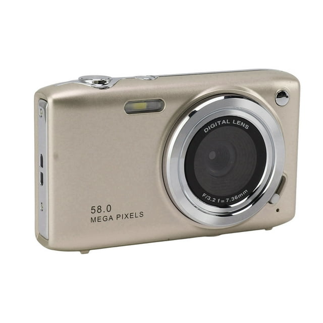 Cámara digital, 58mp 4K vlogging apuntar y disparar cámara con 16x zoom anti shake, pequeño viaje vintage cámae regalos para adolescentes, niños, niños, niñas, niñas, niñas, ninas