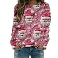 thumbnail image 2 of jjayotai Christmas Ugly Sweaters for Women, Novelty 3D Cute Printed Long Sleeve Funny Sweatshirts Xmas Ladies Cute Tops Pullover Pink XL, 2 of 7