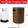 thumbnail image 4 of Propane Tank Cover Table, Modern Outdoor Gas Tank Covers, 16 X 20inch Concrete Tank Storage Box Hideaway Table for Propane Gas Fire Pit, Rectangular Tank Holder (Brown), 4 of 10