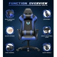 Bigzzia Gaming Chair Pu Leather Office Chair with Ergonomic Lumbar