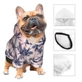 thumbnail image 4 of Uemuo Tropics Palm Trees for Winter Dog Hoodie Sweatshirts with Pockets Warm Dog Clothes for Small Dogs Chihuahua-X-Small, 4 of 8