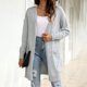 thumbnail image 2 of Gibobby Cárdigan para mujer Cárdigan de manga larga para mujer estilo casual de color liso con botones frontales abiertos(Gris,M), 2 of 4