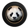 Cute Panda Staring Back at You Jeep RV Camper Spare Tire Cover Black 31 in