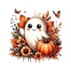 thumbnail image 2 of Plus Size - Women'S Halloween & Thanksgiving T-Shirt - Cute & Pumpkin Print, 100%, Casual Round Neck Short Sleeve Top, Perfect for Summer & autumn, Machine Washable, Holiday Season Shirt|, 2 of 7