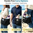 thumbnail image 5 of Insulated Drink Carrier Bag for 4 Cups, Multiple Tumbler Carrier Caddy, Family Size 4 Compartment Drink Bag, Water Bottle Holder with Adjustable Strap, Drink Caddy Tote for Coffee, Travel, Outings, 5 of 10