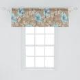 thumbnail image 2 of Ambesonne Floral Window Valance with Rod Pocket, Roses Leaves Romantic Scene, 54" x 12", Pale Brown and Soft Blue, 2 of 2