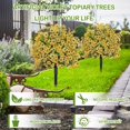 thumbnail image 6 of 23.6in Artificial Violet Ball Topiary Trees with Ground Spikes,Artificial Boxwood Topiary Ball Trees,Fade Resistant Faux Artificial Shrubs Tree for Indoor Outdoor Front Porch Decor (Yellow, 1 PC), 6 of 14