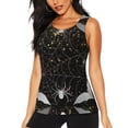 thumbnail image 2 of Picia Spiderweb Bats And A Spider Pattern Women's Workout Tank Top,Breathable Activewear,Slim Fit Athletic Top,Versatile Workout Moisture-wicking top-Small, 2 of 9