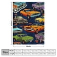 thumbnail image 4 of COMIO Muscle Cars Racing Checkered Flags Prints Soft Cozy Throw Blanket for Adult and Kids, Lightweight Blanket for Couch Bed Sofa Travel, 4 of 6