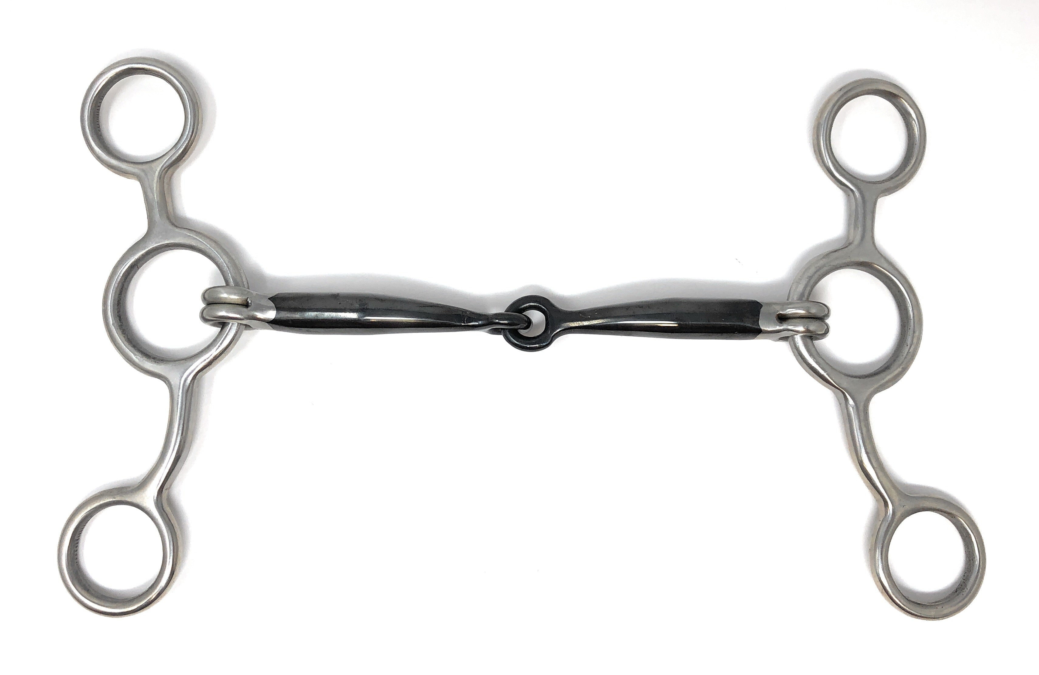 Jr Cow Horse Sliding Gag Horse Bit 6 inch Sweet Iron Snaffle with