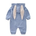 thumbnail image 4 of 0-18M Newborn Unisex Baby Boy Girl Rabbit Romper Cotton Cute Bunny Long Sleeves Zipper Hoodie Infant Bodysuits Jumpsuit Outfit, 4 of 6