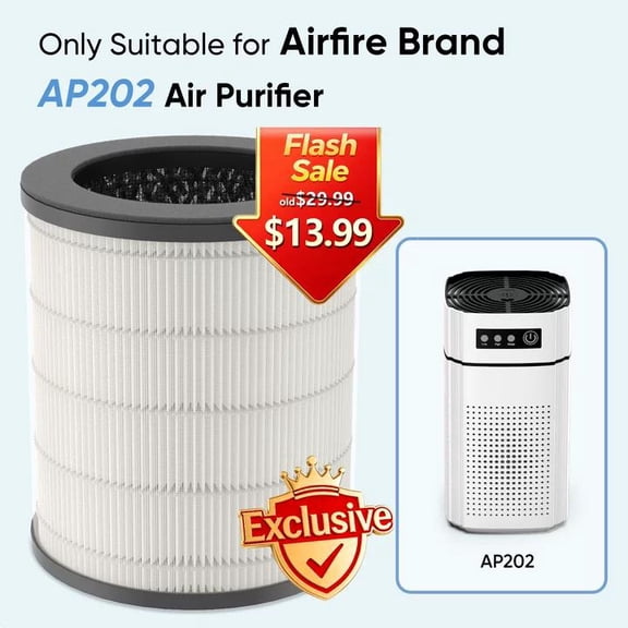Replacement H13 HEPA Air Purifier Filter for Model AP202 Air Purifier , Original