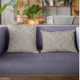 thumbnail image 3 of Plutus Brands Blue Plutus Triangle Chevron Luxury Throw Pillow 20 in x 30in, Double Sided 20" x 30" Queen, 3 of 9