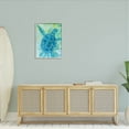 thumbnail image 2 of Blue Sea Turtle Aquatic Bubbles Animals & Insects Painting Gray Framed Art Print Wall Art, 2 of 7