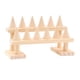 thumbnail image 1 of Organizador de exhibición de anillos de dedo en forma de cono de madera maciza para cajón de exhibición de joyas 2 niveles, 1 of 8