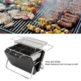 thumbnail image 4 of Parrilla De Carbón Portátil Para Barbacoa, Parrilla De Carbón Portátil De Acero Inoxidable Antiadherente 410 Para Comida Campestre En El Patio Trasero, 4 of 7