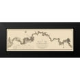 thumbnail image 2 of Collot 14x7 Black Modern Framed Museum Art Print Titled - Ohio River Illinois - Collot 1796, 2 of 5