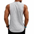 thumbnail image 4 of CIENVNSTG Muscle Sleeveless Tank Tops for Men Bodybuilding Cut Athletic Slim Fit Workout Gym Fitness Sports Wear Active Muscle Tee Shirts Light Gray XL, 4 of 8