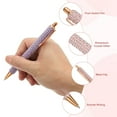 thumbnail image 3 of Bolígrafo de Metal con Rhinestones 4 Pack Bolígrafos de Perlas de Cristal Tinta Negra Punta 1.0mm Brillantes para Mujeres Regalo Oficina Toma de Notas Diario, Rosa, 3 of 6
