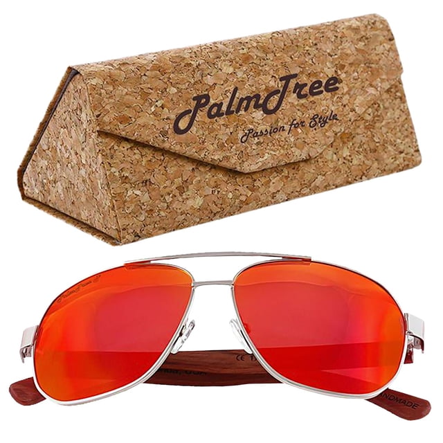 Lentes Polarizados Modernos Fierce Polarized Red Polarizado+UV400 Metal Polipropileno Madera de Caoba Roja